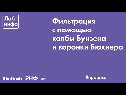 Видео: Фильтрация с помощью колбы Бунзена и воронки Бюхнера