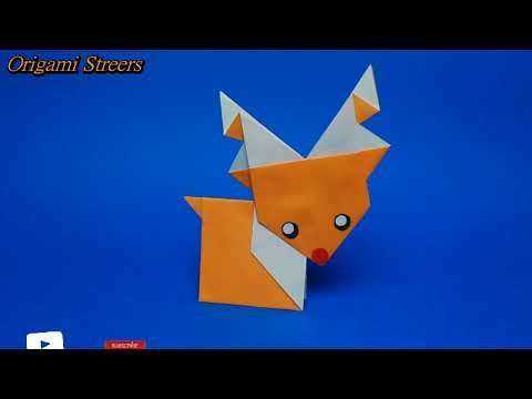 Видео: Как сделать оленя из бумаги. Оригами олень