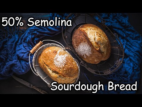 Видео: 50% манный хлеб на закваске