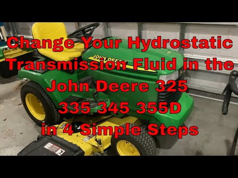 Видео: Как заменить жидкость гидростатической трансмиссии в John Deere 325, 335, 345, 355D за 4 простых ...