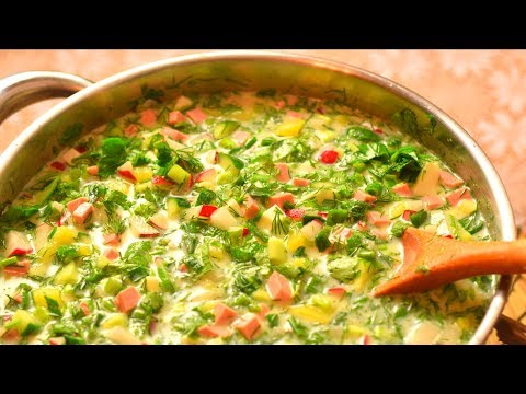 Видео: Окрошка на кефире. Самая вкусная! Мамины рецепты