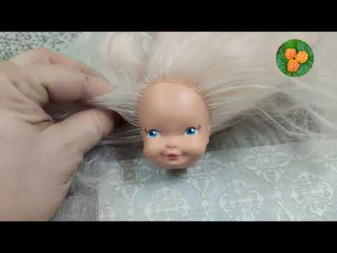Видео: Реставрация куклы ГДР. Быстрая прошивка волос