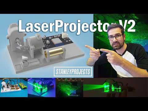 Видео: Лазерный проектор ESP32 с шаговыми двигателями | StanleyProjects.com