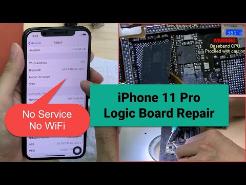 Видео: Ремонт материнской платы iPhone 11 Pro — нет связи, поиск, нет Wi-Fi, не работает верхний динамик