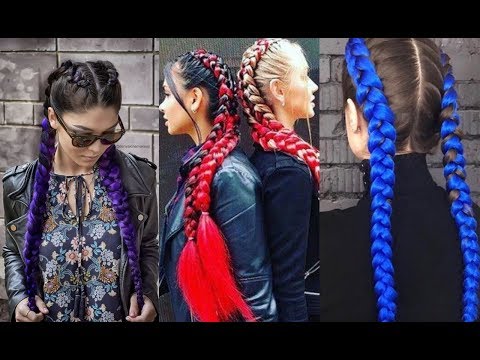 Видео: Как заплетать косы: плетение с канекалоном. Урок №2 часть1