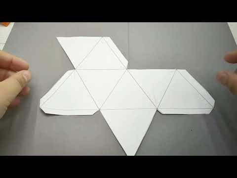 Видео: Paper octahedron / Octahedron / Октаэдр из бумаги / Октаэдр схема / Как сделать октаэдр из бумаги?