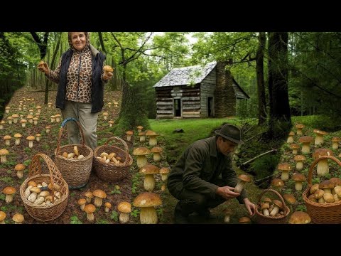Видео: Огромные семьи гигантских грибов продолжают расти в лесу возле дома.