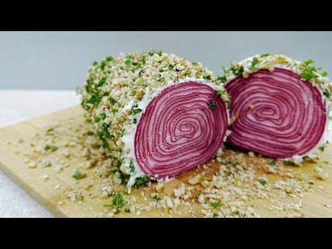 Видео: Самая Вкусная Закуска на Праздничный Стол! Не Пропустите! Свекольный Рулет с Начинкой!