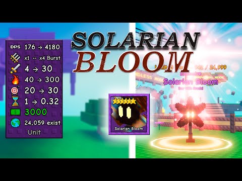 Видео: SOLARIAN BLOOM ИМБА ИЛИ БЕСПОЛЕЗНЫЙ ШЛАК? | GARDEN TOWER DEFENSE ROBLOX