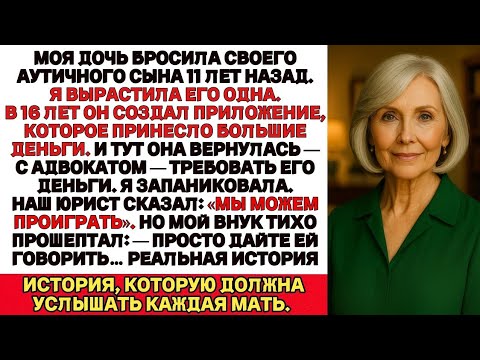 Видео: Моя дочь бросила сына аутиста Когда он создал приложение и заработал деньги она вернулась с адвокато