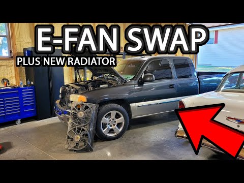 Видео: Обновление Sierra 2003 года, часть 6 (как установить электрические вентиляторы и радиатор большег...