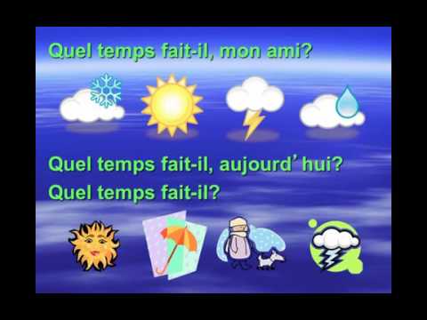 Видео: Детская песенка на французском/ Учимся говорить о погоде