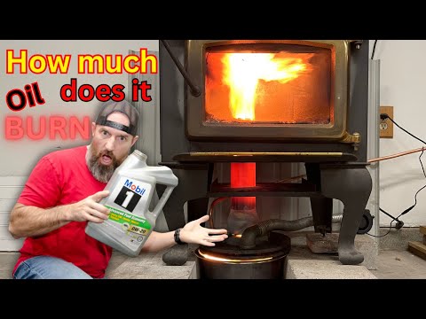 Видео: Сколько масла сжигает моя горелка на отработанном масле за 8 часов?