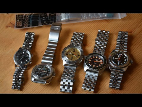 Видео: Обзор разных часовых браслетов из нержавейки #4