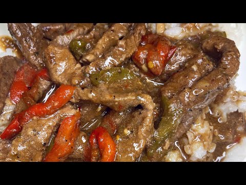 Видео: Перечный стейк с рисом жасмин 💕