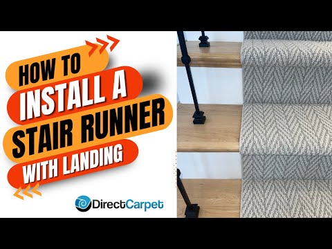 Видео: Как уложить ковровую дорожку на лестнице с лестничной площадкой