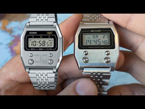 Видео: Skmei 2460 копия Casio A1100D.