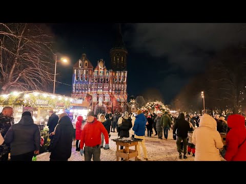 Видео: Калининград удивляет: лазерное шоу и рождественская ярмарка на острове Канта