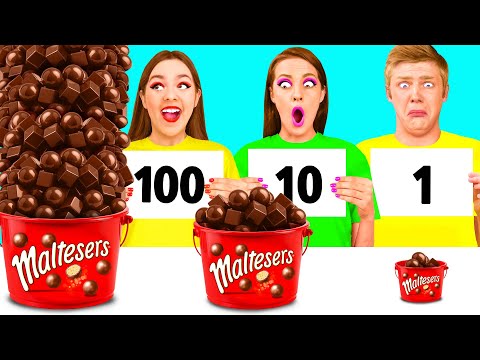 Видео: 100 Слоев Еды Челлендж | Удивительные Лайфхаки и Хитрости от RaPaPa Challenge