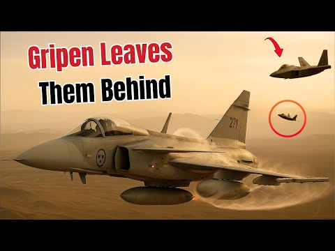 Видео: Они смеялись над шведским маленьким самолётом — пока он не посрамил F-22 Raptor