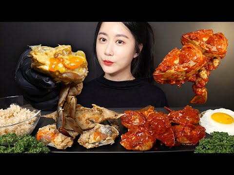 Видео: MUKBANG Краб, маринованный в соевом соусе - Кечжан Real Sound MUKBANG | ASMR | EATING SOUND