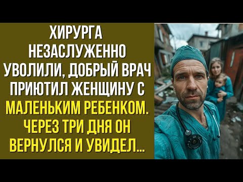 Видео: Хирурга незаслуженно уволили, добрый врач приютил женщину с маленьким ребенком