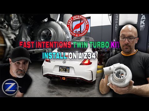 Видео: Еще один комплект FI Twin Turbo установлен на 370z!!