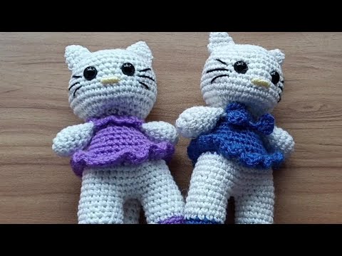 Видео: Игрушка Кошечка крючком ч.1 ручки хвостик , ушки.