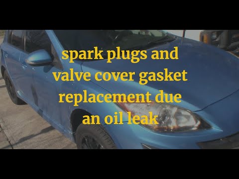 Видео: Замена свечей зажигания и прокладки клапанной крышки Mazda 3 2010 года из-за утечки моторного масла