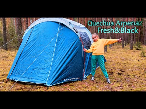 Видео: Quechua Arpenaz Family 4.1 Fresh&Black Подробный обзор палатки