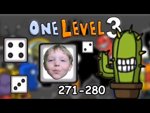 Видео: #28 Побег стикмена из тюрьмы! One Level 3! Босс Кактус! Уровни 271-280