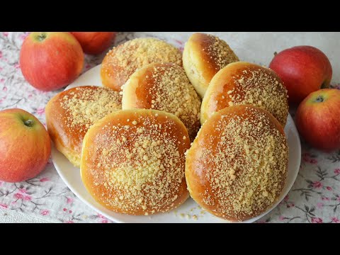 Видео: Воздушные булочки с яблочным повидлом и штейзелем | Airy buns with apple jam and steisel