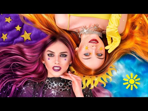 Видео: Девушка День vs Девушка Ночь! Кто Победит в Челлендже Популярности в Школе?