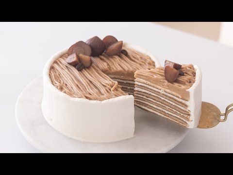 Видео: Креповый торт Mont Blanc Mille＊без духовки