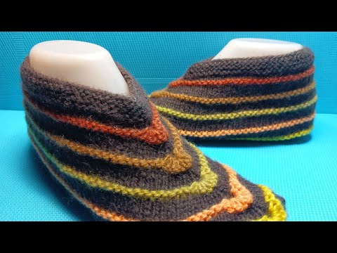 Видео: #1028 💥 КРАСИВЫЕ ТАПОЧКИ ДЛЯ ДОМА СПИЦАМИ.🔥
