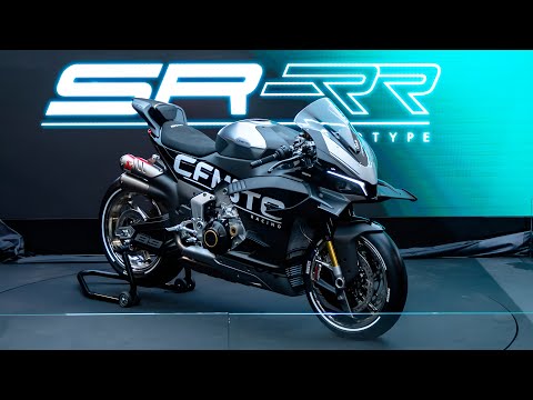 Видео: Новый CFMoto V4 SR-RR 🔥 Двигатель V4 мощностью 210+ л.с., активная аэродинамика и полуактивная по...
