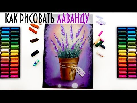 Видео: КАК ЛЕГКО НАРИСОВАТЬ ЛАВАНДУ ПАСТЕЛЬЮ