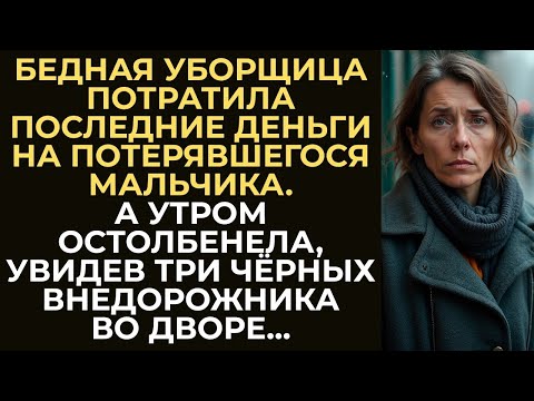 Видео: Бедная уборщица потратила последние деньги на потерявшегося мальчика  А утром остолбенела,