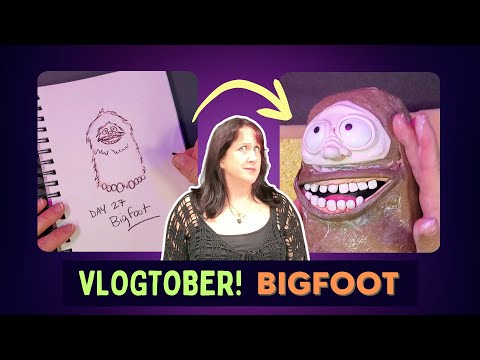Видео: 31 монстр за 31 день. Как сделать Бигфута из папье-маше. Vlogtober, день 27.