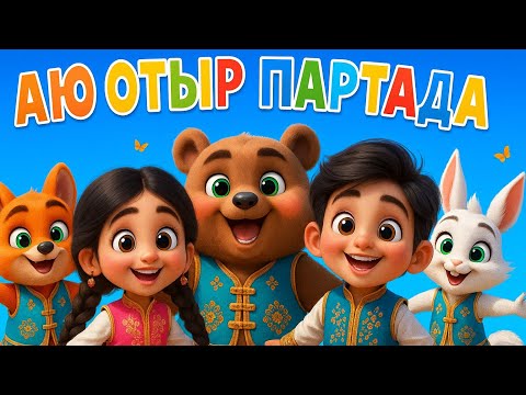 Видео: Аю отыр партада | Казакша мультфильм | Мультик | Аю әні | Балалар әндері | Мультики 