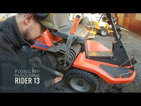 Видео: Ремонт моего Husqvarna Rider 13. Часть 1, снятие застрявшего колеса, техническое обслуживание, ре...