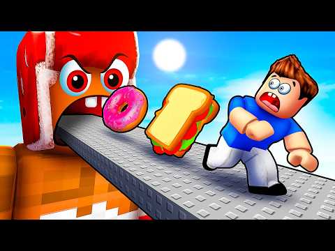 Видео: НАКОРМИ ГИГАНТА или ОН ТЕБЯ СЪЕСТ в РОБЛОКС! 😱🍔