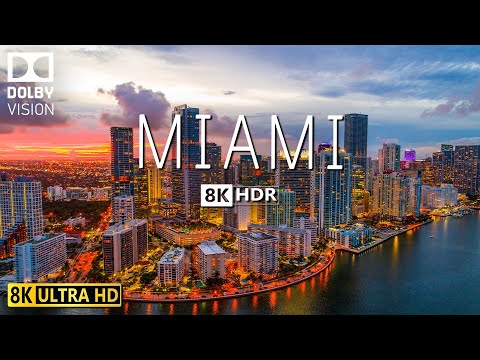 Видео: Видео MIAMI 8K Ultra HD с мягкой фортепианной музыкой — 60 кадров в секунду — фильм о природе 8K