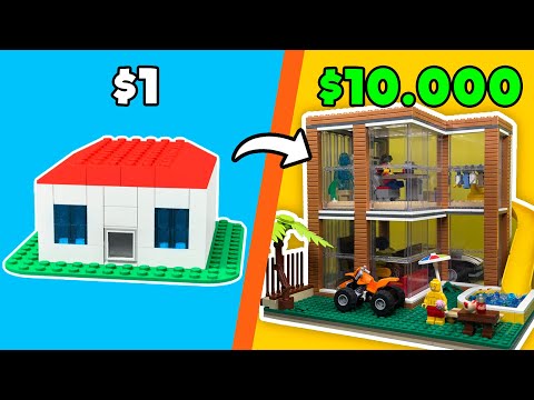 Видео: LEGO ДОМ ЗА $1 VS $10000...