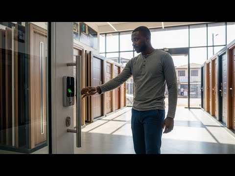 Видео: Цена на дверные ручки со сканером отпечатков пальцев, распознаванием лиц, ключами и кодом доступа...