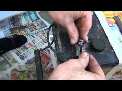 Видео: Восстановление клеммы аккумулятора 1, restore the battery terminals