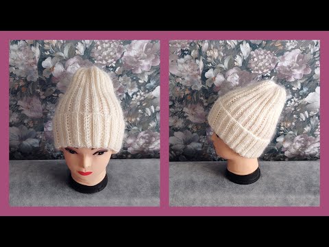 Видео: Шапка с отворотом/Подробный МК.
