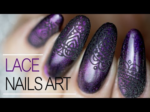 Видео: Стемпинг Гель Краской - Кружевной Дизайн Ногтей Бистро и Легко