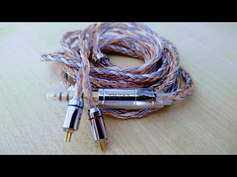 Видео: KBEAR 16-ядерный (жильный) медно-посеребренный кабель с очень темным уклоном!