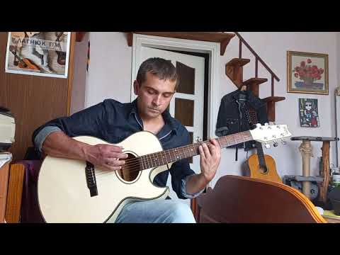Видео: Кино Печаль cover (Washburn ea40)